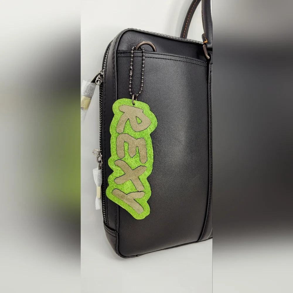 Upcycled Coach Metropolitan Slim Brief Black - NWT & One of a Kind! Rexy Charm🦖
